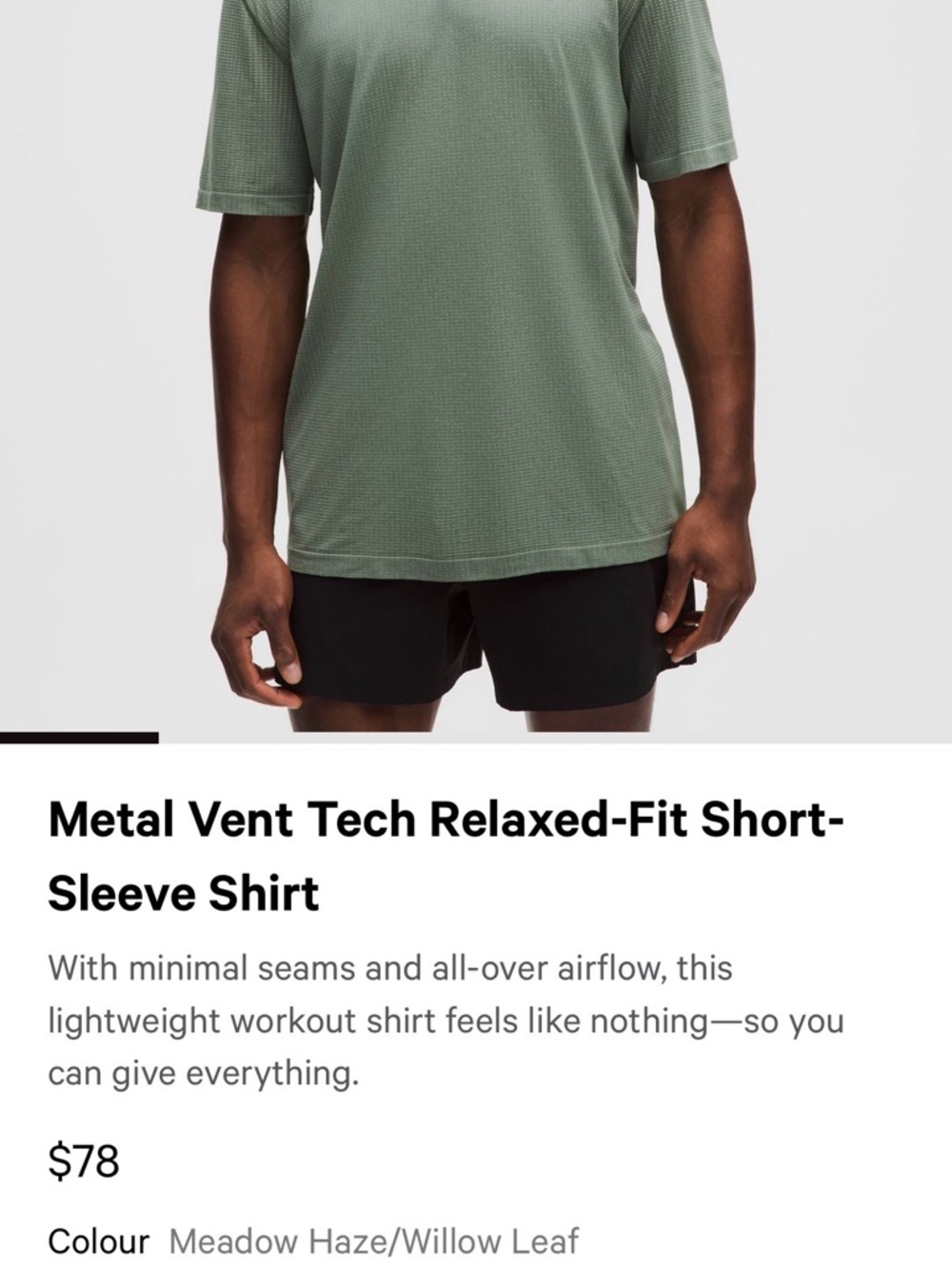 Lululemon tech t-shirt, sage green. - Picture 4 of 4